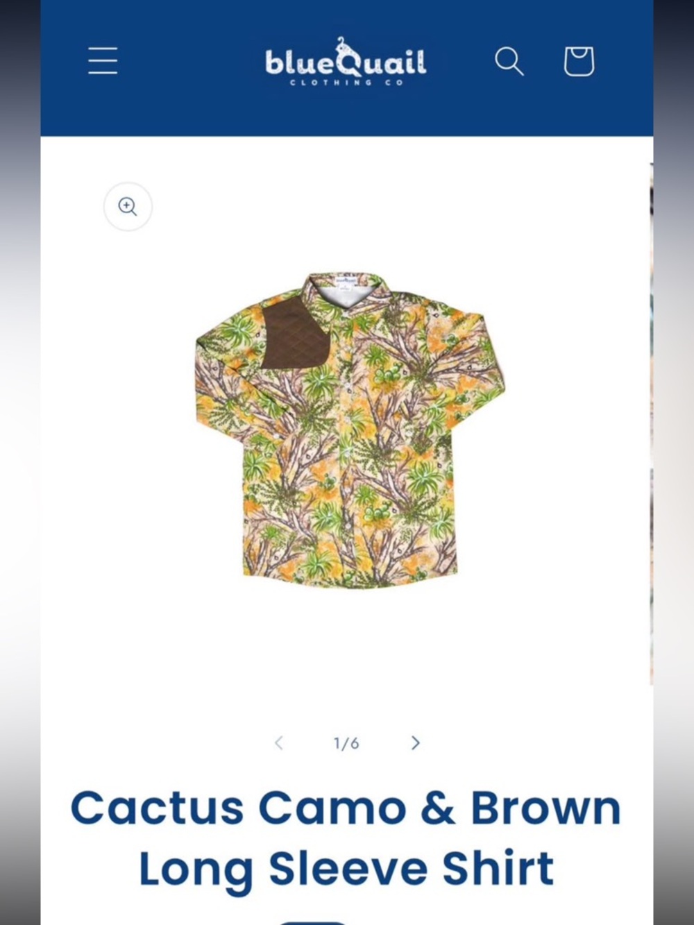 Blue Quail Cactus Camo Long Sleeve Shirt